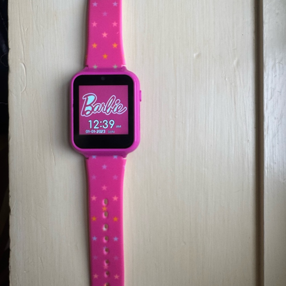 Barbie Pink Kids Watch with Star Accents